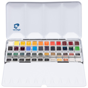 ROYAL TALENS Peinture aquarelle Van Gogh, kit de 48 dans un