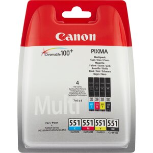 CART.CANON CLI-551 PACK       BK+Y+C+M                      6509B009