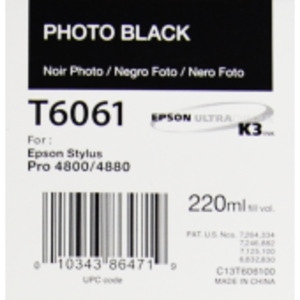 CART.EPSON T606100 NOIR PHOTO 220ML