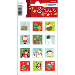 HERMA Autocollants de Noël DECOR chiffres calendrier Avent