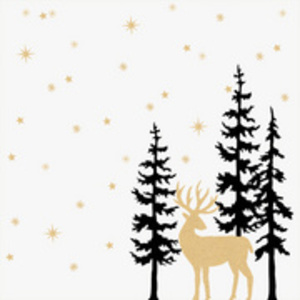 SERVIETTE NOËL GOLDEN DEER    P/20  330X330MM