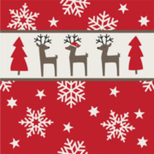 PAPSTAR Serviette à motif de Noël 'Rudi'