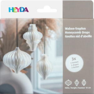 HEYDA Set décoration 'Goutte en nid d'abeille', blanc