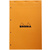 RHODIA Bloc agrafé No. 20, format A4+, quadrillé 5x5, orange