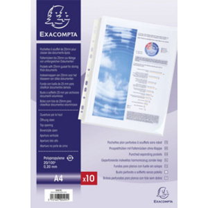 EXACOMPTA Pochettes perforées à soufflet, A4, PP