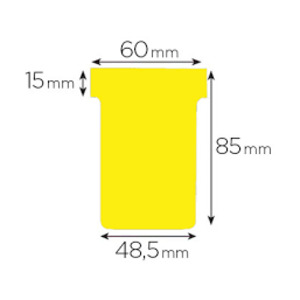 nobo Fiche T, indice 2 / 60 mm, 170 g/m2, jaune